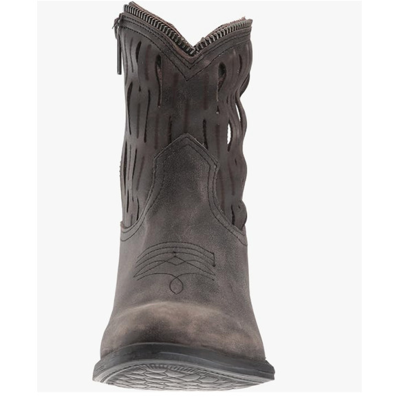 Very Volatile Desoto Western Boots 8.5 Brown NWT Leather Ankle Booties Heel Boho - Picture 5 of 11